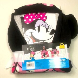 Minnie mouse, hooded, poncho towel